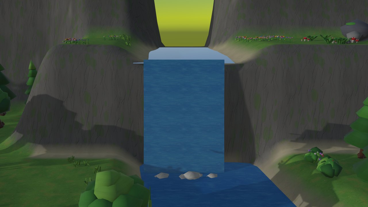 Air terjun di utara lembah